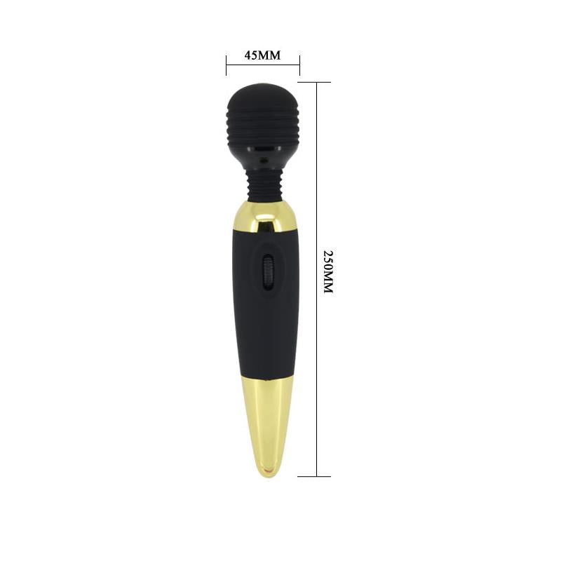 Pretty Love Masajeador Power Wand Negro y Dorado 5