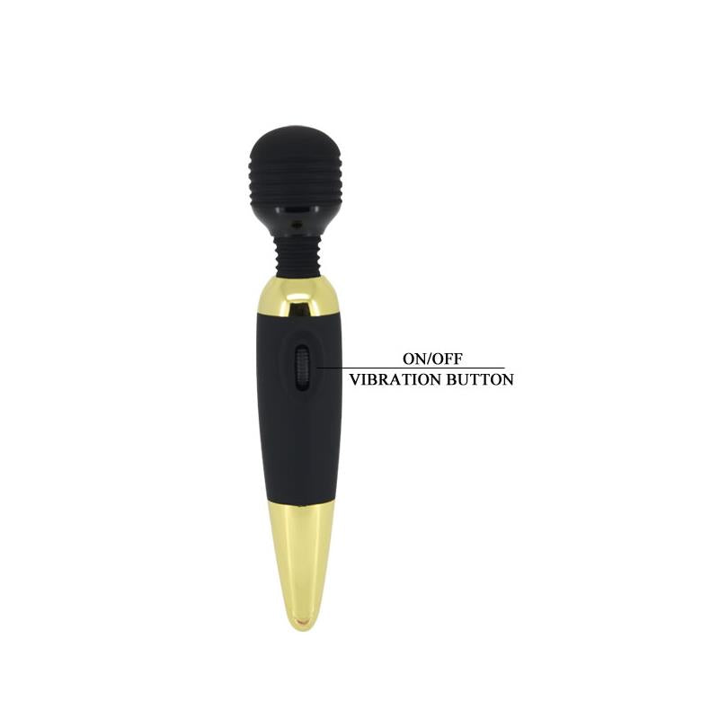 Pretty Love Masajeador Power Wand Negro y Dorado 6