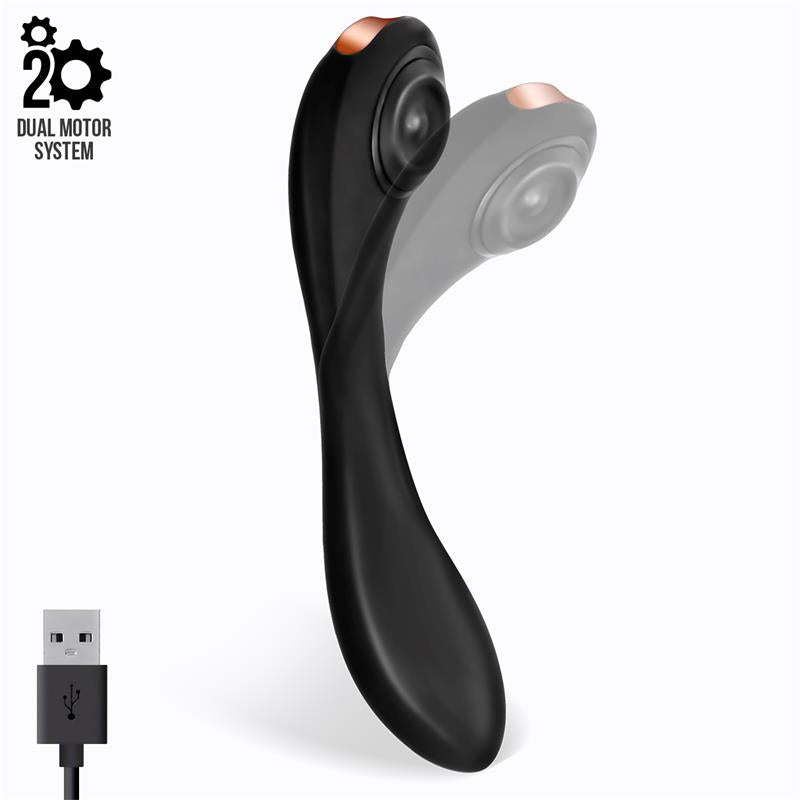Pulsar Vibrador con Pulsación y Esqueleto Articulado Silicona USB 4