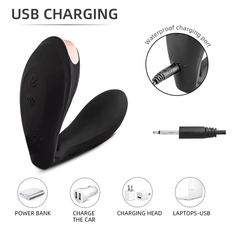 Pulsar Vibrador con Pulsación y Esqueleto Articulado Silicona USB 8
