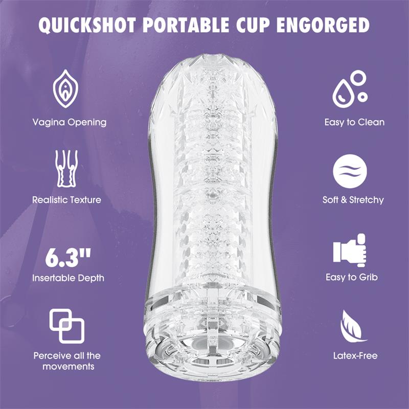 Quickshot Portable Cup Engorged Masturbador