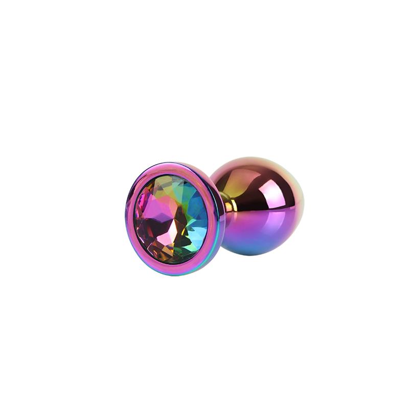 Rainbow Gem Plug Anal con Joya en la Base Talla M