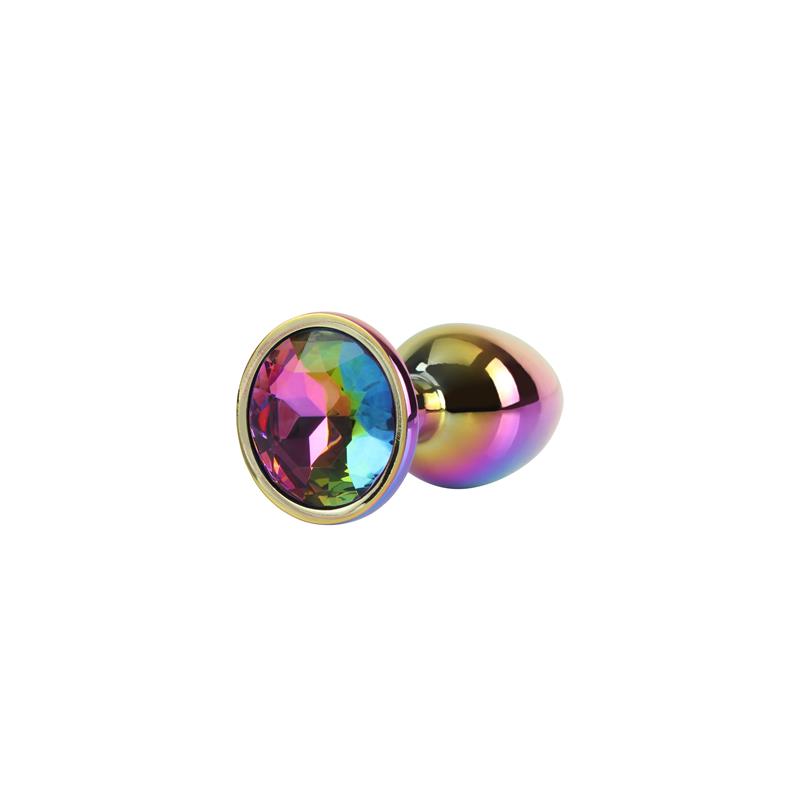 Rainbow Gem Plug Anal con Joya en la Base Talla S