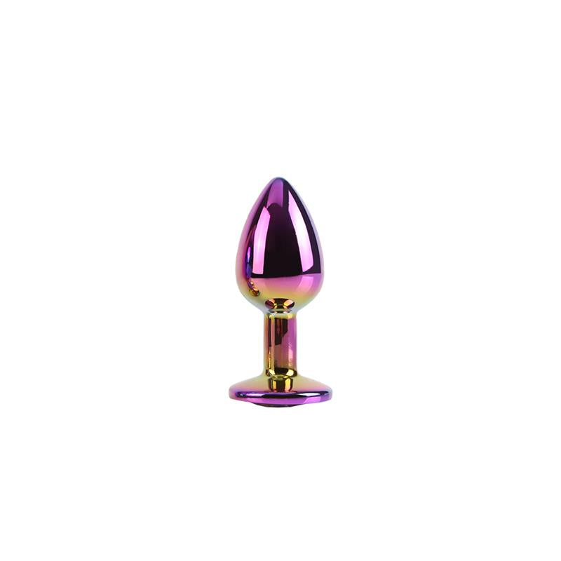 Rainbow Gem Plug Anal con Joya en la Base Talla S