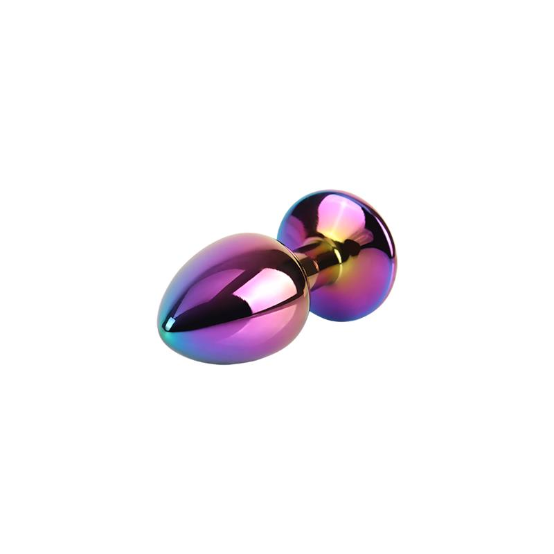 Rainbow Gem Plug Anal con Joya en la Base Talla S