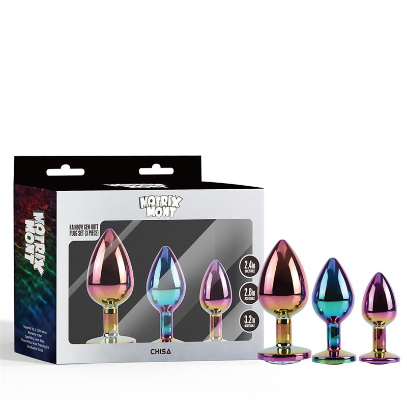 Rainbow Gem Set 3 Plugs Anales