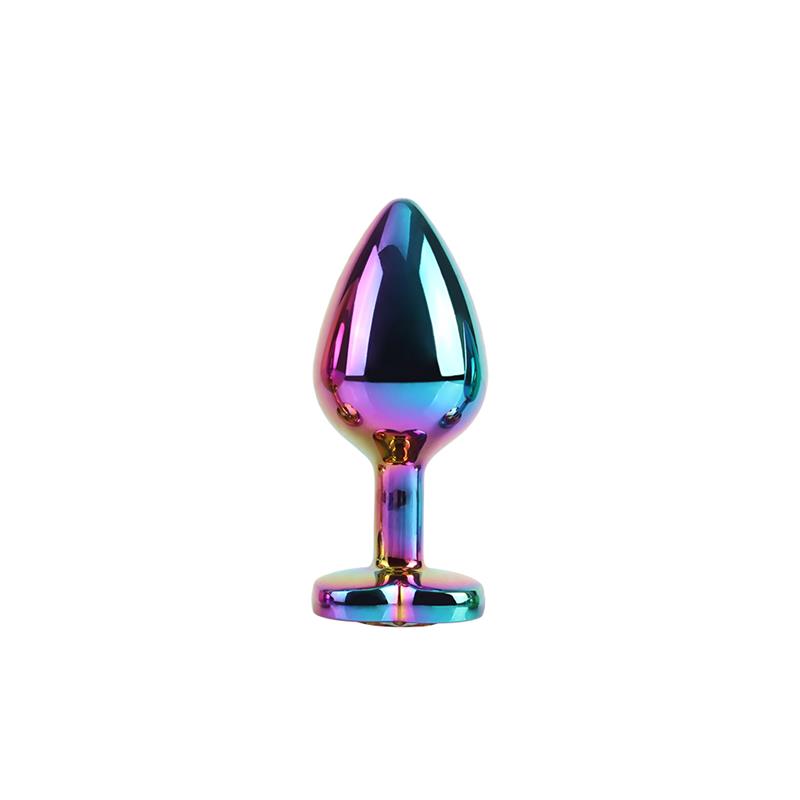 Rainbow Heart Plug Anal con Joya en la Base Talla M