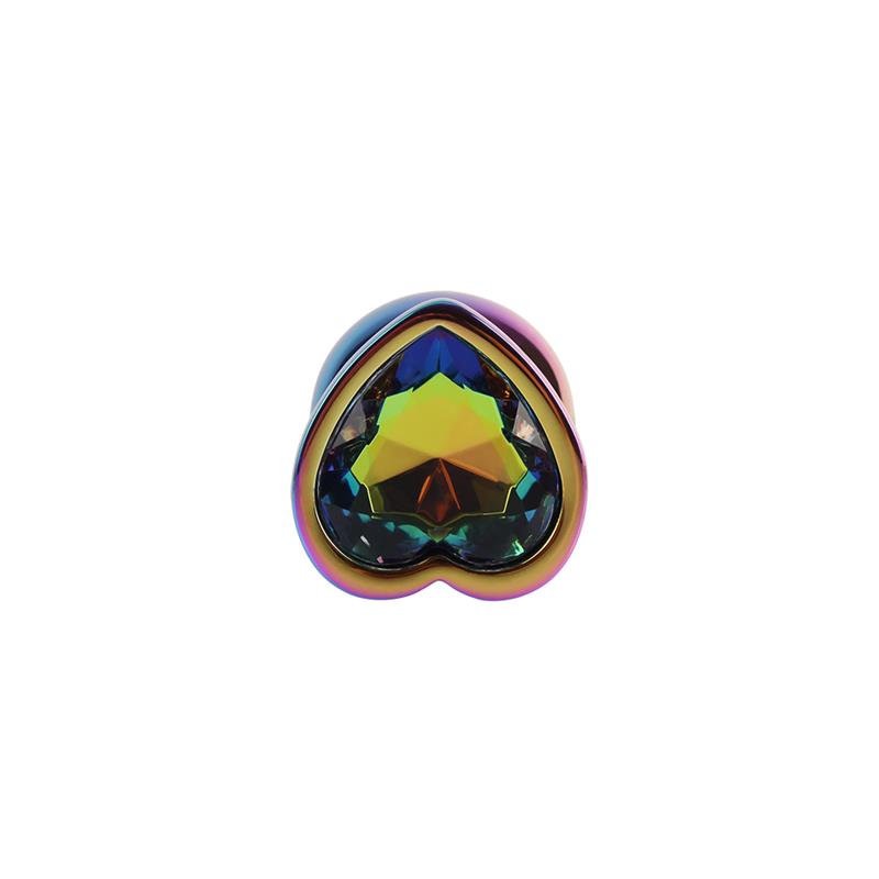 Rainbow Heart Plug Anal con Joya en la Base Talla M