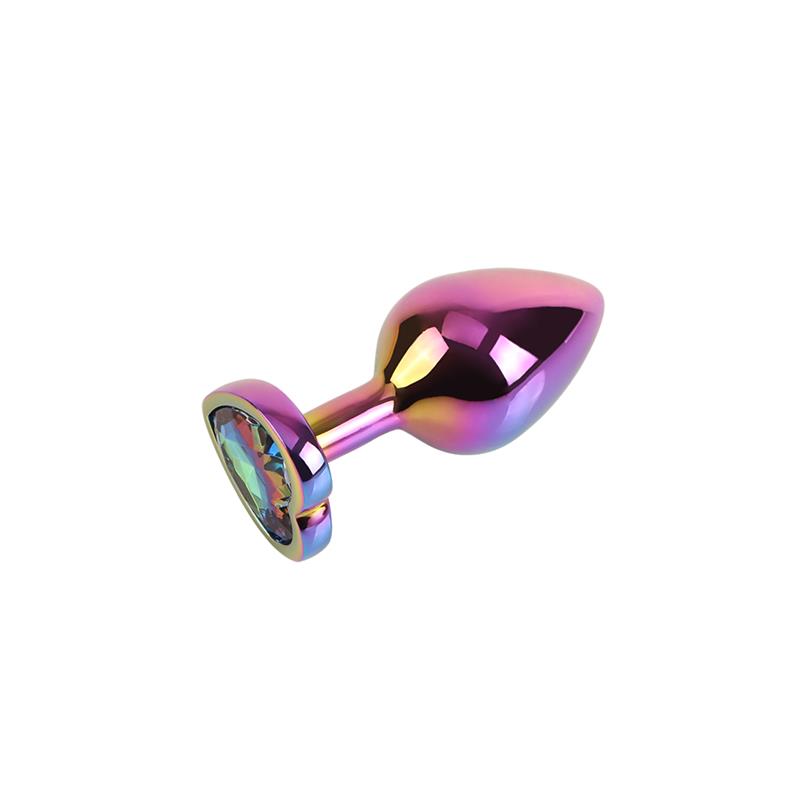 Rainbow Heart Plug Anal con Joya en la Base Talla M