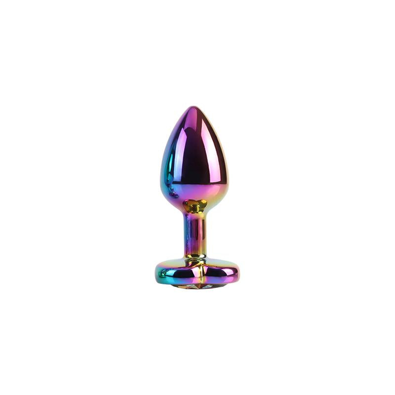 Rainbow Heart Plug Anal con Joya en la Base Talla S