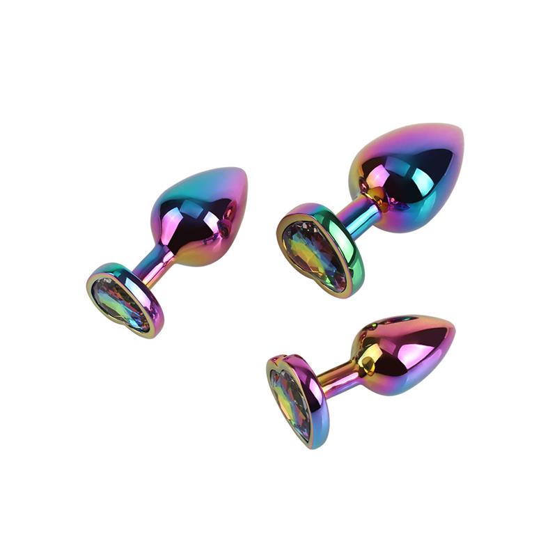 Rainbow Heart Set de 3 Plugs Anales