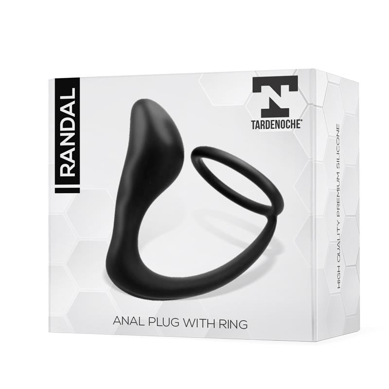Randal Plug Anal con Anillo para el Pene Silicona Negro 2
