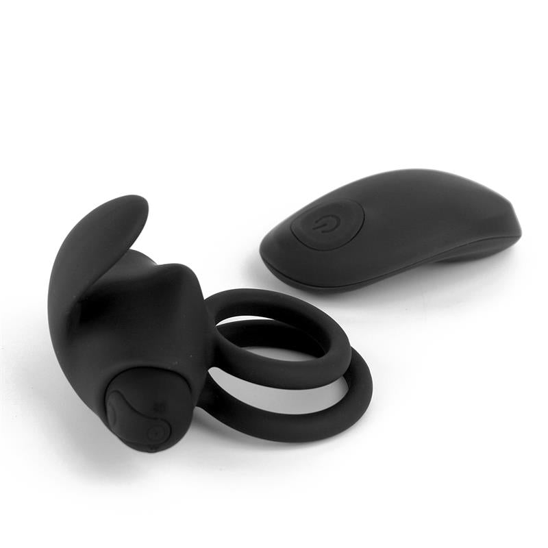 Reerin Anillo Vibrador USB Dual Control Remoto USB Silicona 3