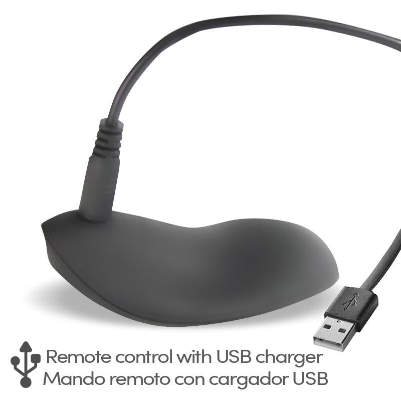 Reerin Anillo Vibrador USB Dual Control Remoto USB Silicona 5