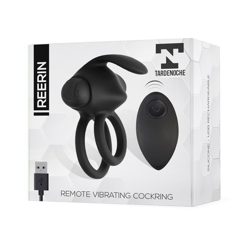 Reerin Anillo Vibrador USB Dual Control Remoto USB Silicona 6