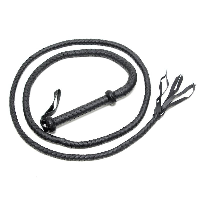 Látigo Trenzado Cuero Negro 250 cm 3
