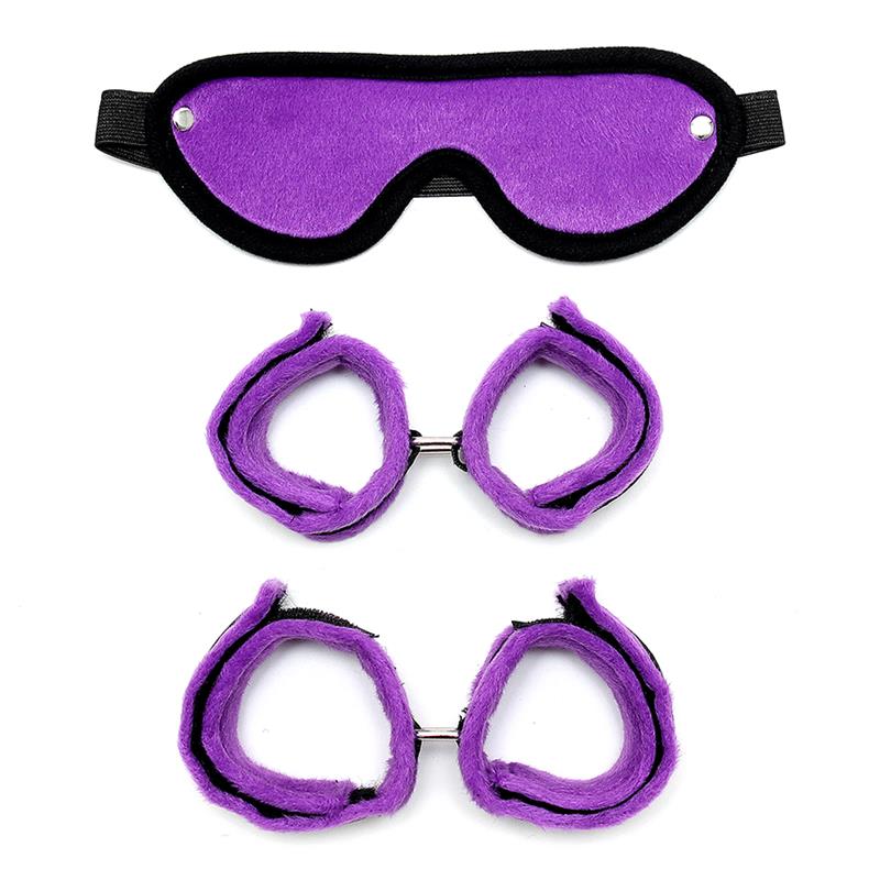 Set de Esposas para Manos y Pies Púrpura