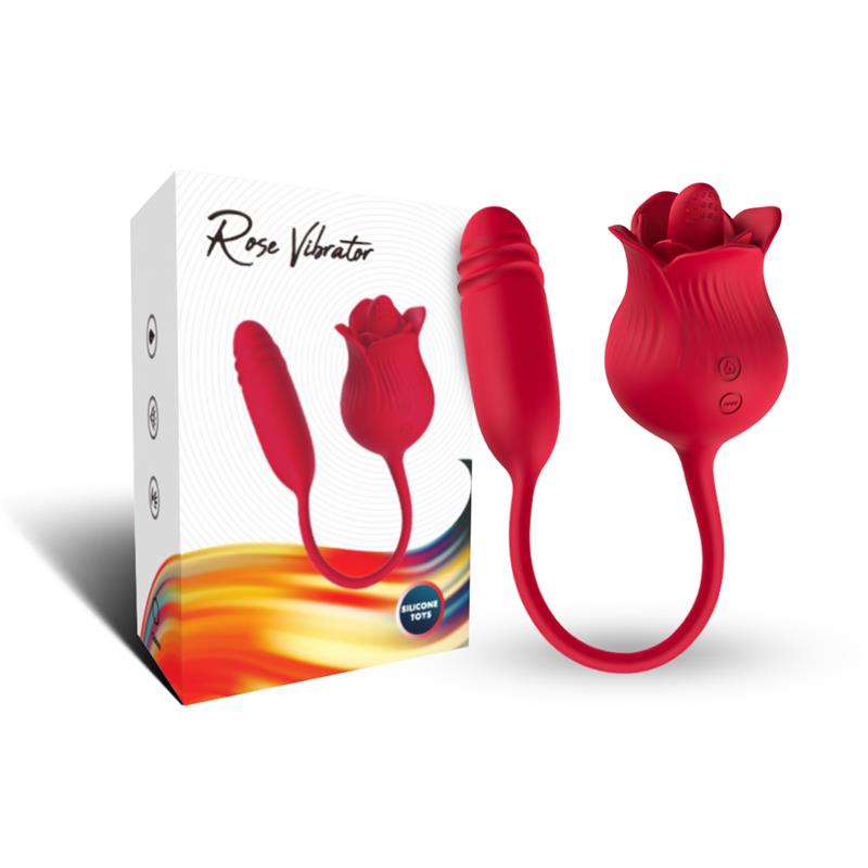Rosa Vibradora con Licking y Thrusting USB 3