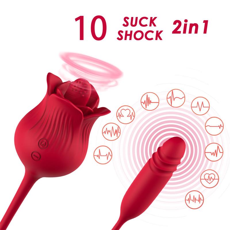 Rosa Vibradora con Licking y Thrusting USB 7