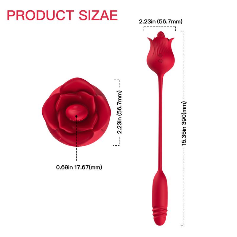 Rosa Vibradora con Licking y Thrusting USB 15