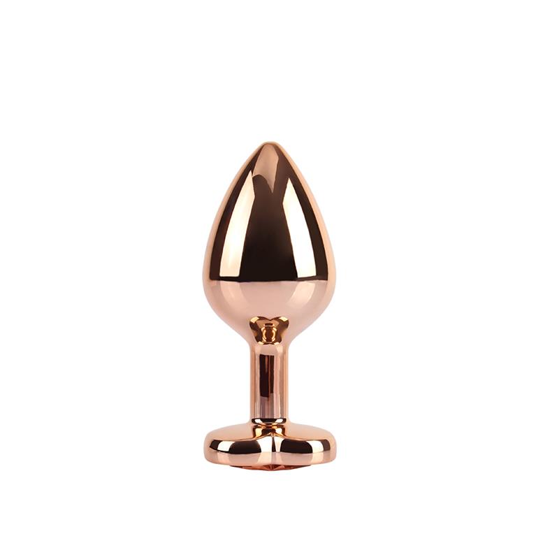 Rose Gold Heart Plug Anal Joya Corazón en el Base Talla M