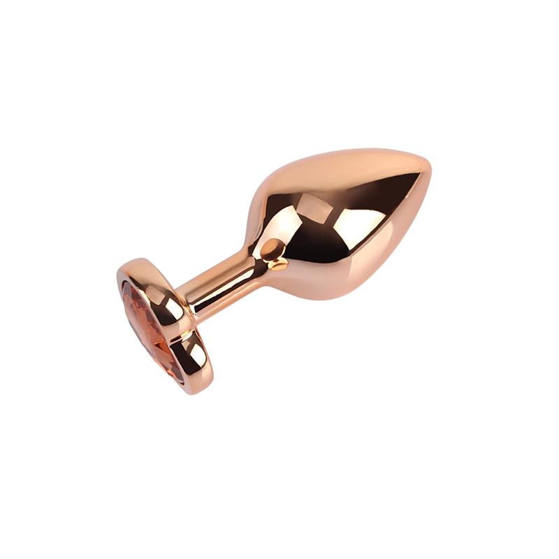 Rose Gold Heart Plug Anal Joya Corazón en el Base Talla M