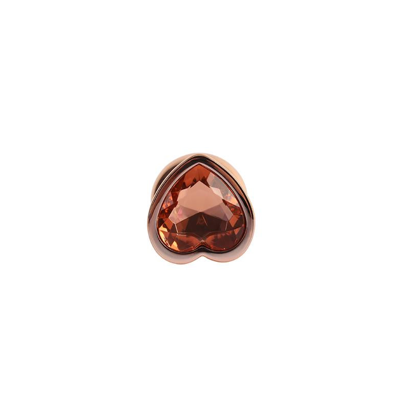 Rose Gold Heart Plug Anal Joya Corazón en el Base Talla M