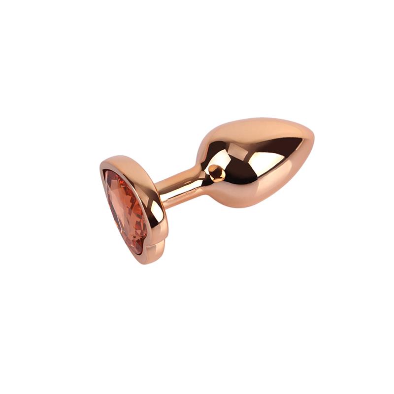 Rose Gold Heart Plug Anal Joya Corazon en la Base Talla S