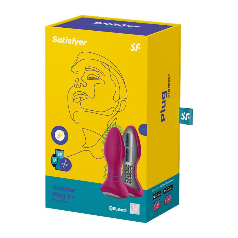 Rotator Plug 2+ Plug Anal con APP USB Fuchsia, imagen 8