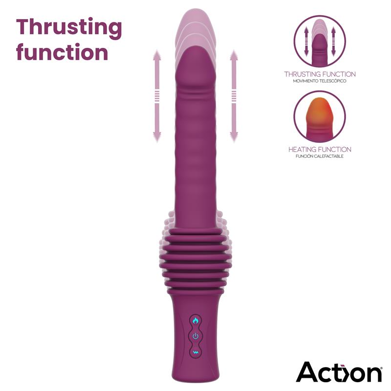 Roxer Sex Machine con Vibración, Thrusting, Efecto Calor y Control Remoto