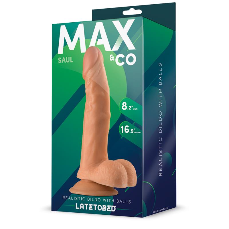 Saul Dildo Realista con Testículos Natural 8,25 - 21 cm 2