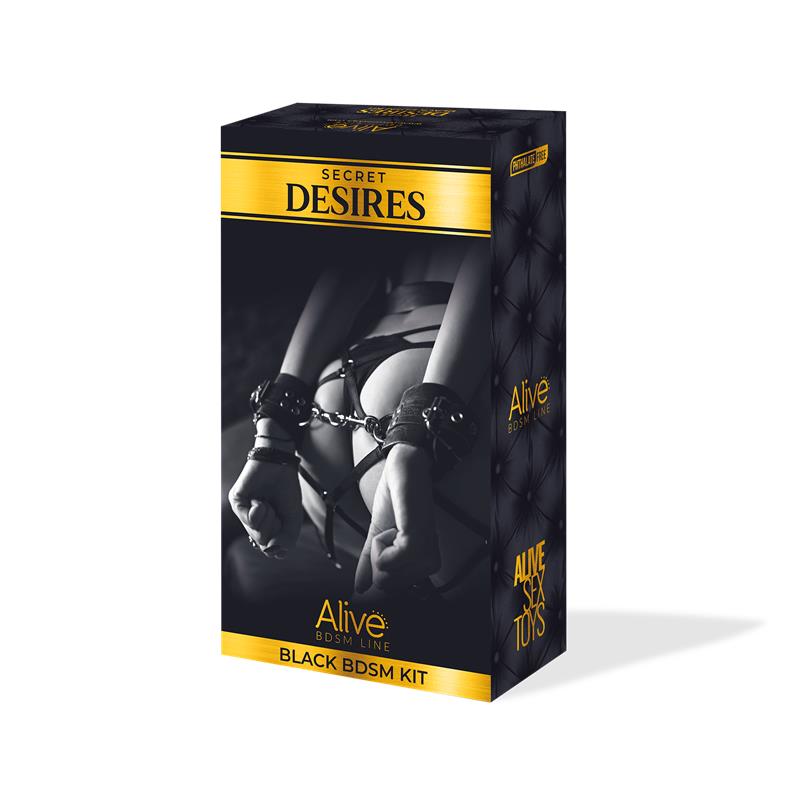 Secret Desires Black Kit de 8 Piezas BDSM 9