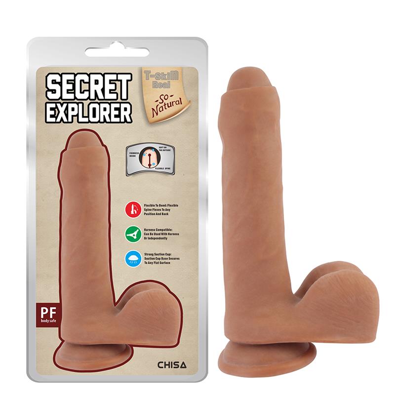 Secret Explorer Dildo dual Density Bronceado 20cm
