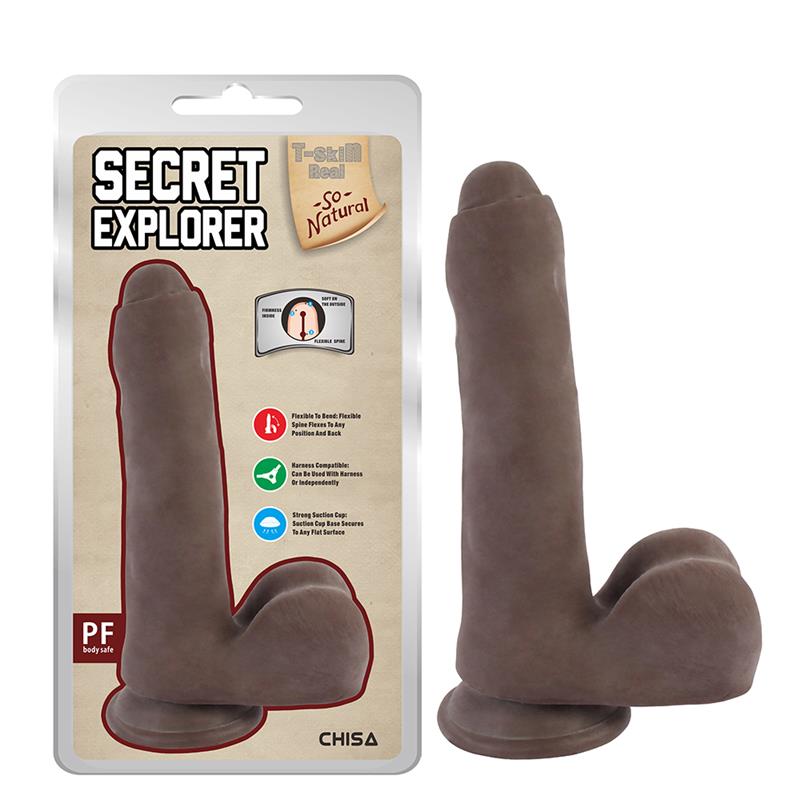 Secret Explorer Dildo Dual Density Marrón 20cm