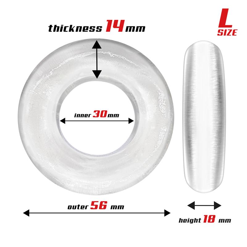 Set 3 Anillo para el Pene Flexible Transparentes 4