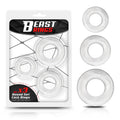 Set 3 Anillo para el Pene Flexible Transparentes