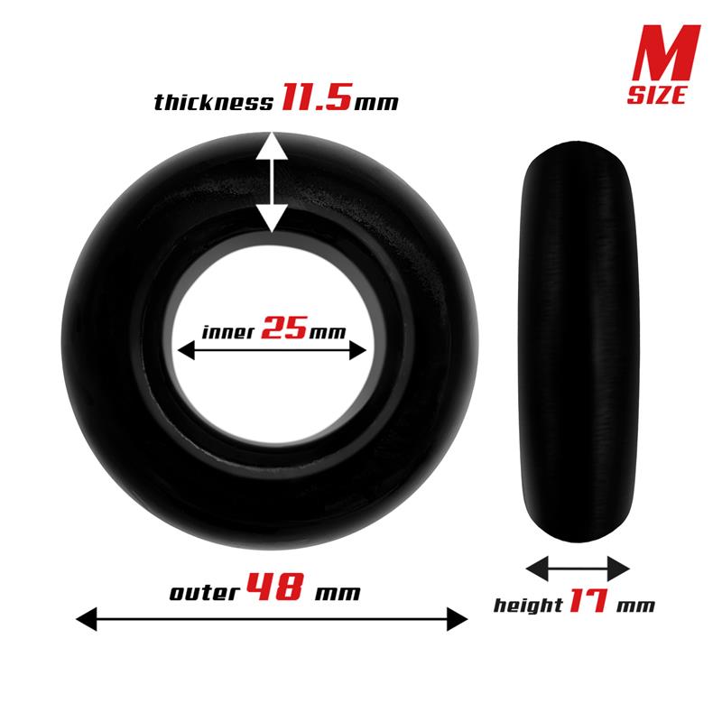 Set 3 Anillos para el Pene Flexibles Negros 3