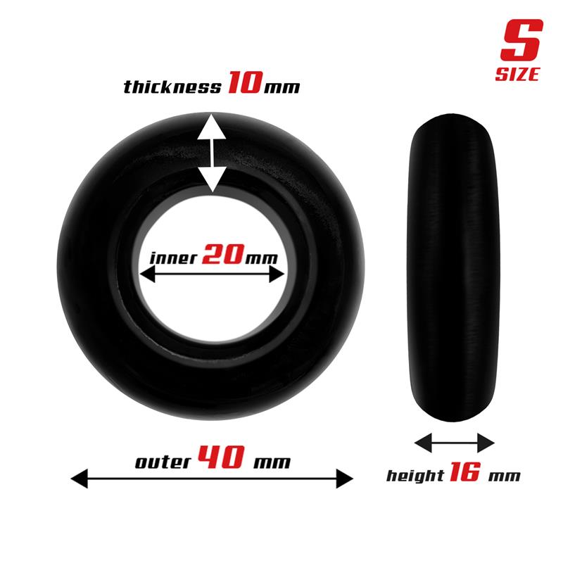 Set 3 Anillos para el Pene Flexibles Negros 2