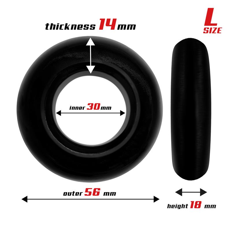 Set 3 Anillos para el Pene Flexibles Negros 4