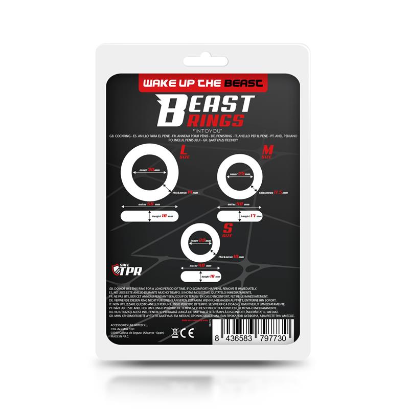 Set 3 Anillos para el Pene Flexibles Negros 5