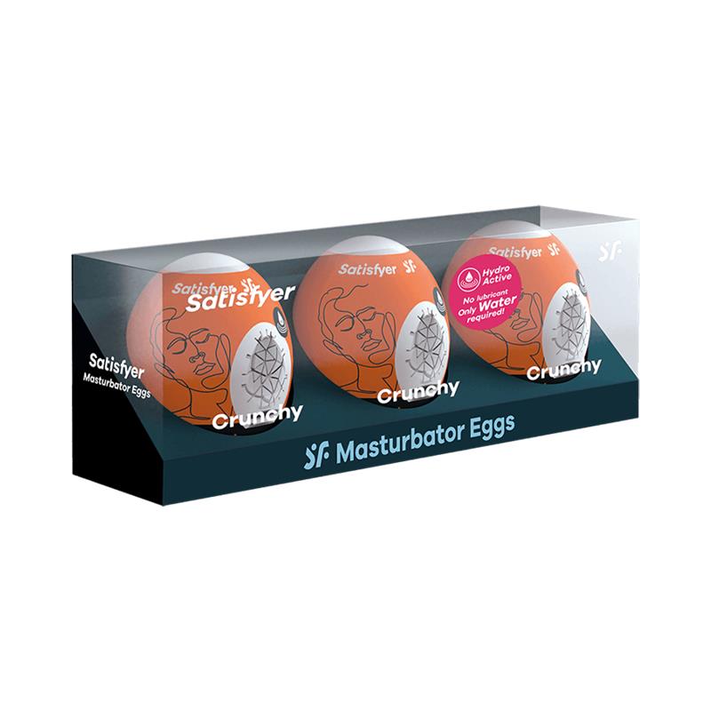 Set 3 Huevo Masturbador Modelo Crunchy 4