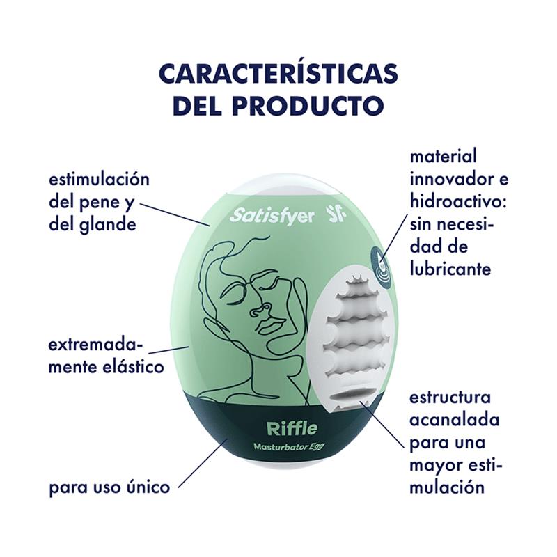 Set 3 Huevos Masturbadores Modelo Riffle 2