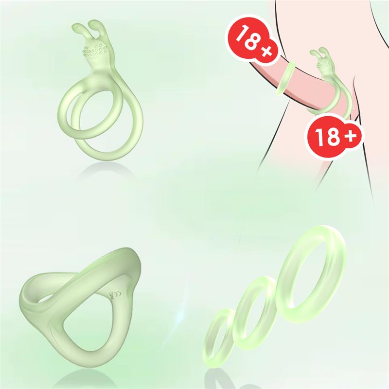 Set de Anillos para el Pene Brilla en la Oscuridad 2