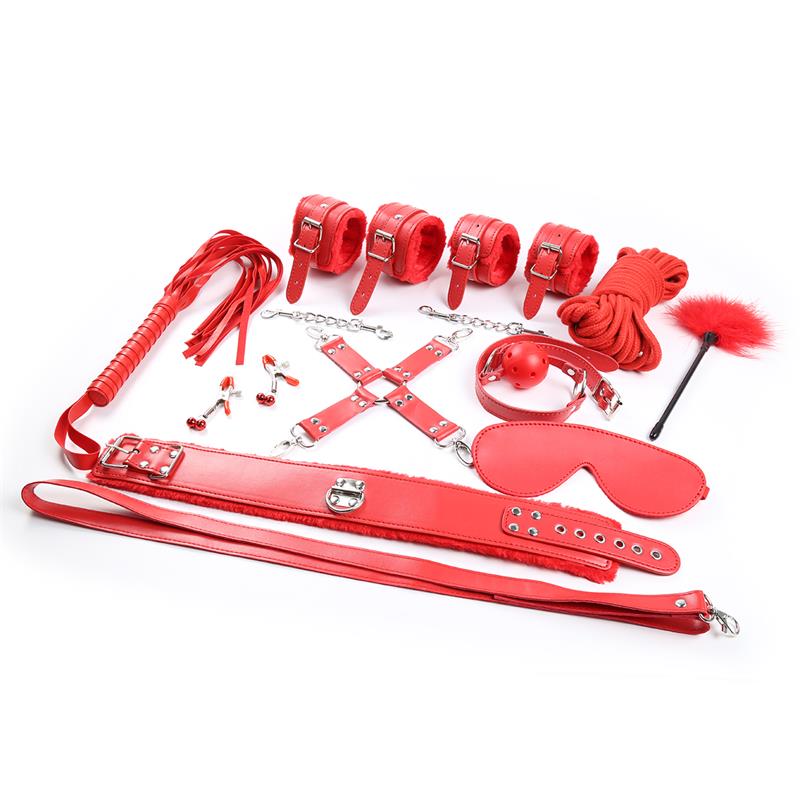 Set de Bondage 10 Piezas Rojo 4