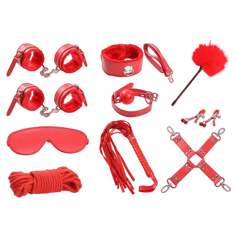 Set de Bondage 10 Piezas Rojo 3