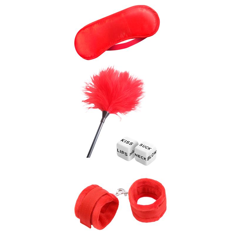 Set de Bondage para Principiantes Starters 4 Piezas Rojo 4
