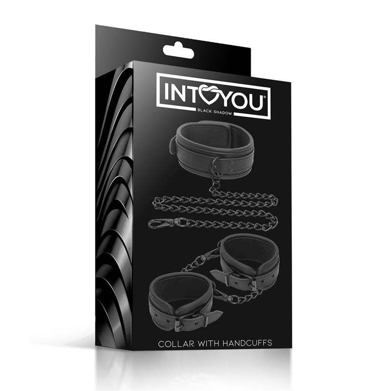 Set de Collar y Esposas para Muñecas Cuero Vegano 6
