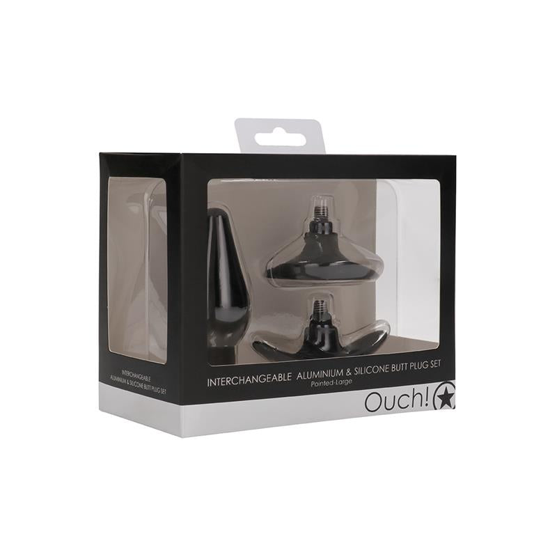 Set Plug Anal y Ventosa Putiaguda Grande Negro 16