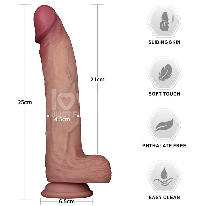 Sliding PRO II Dildo Piel Deslizante-Retractil Dual-layer 10
