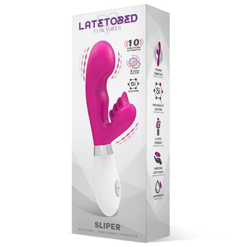 Sliper Vibrador Conejito Silicona Rosa 2